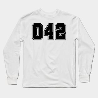 numbered design 042 Long Sleeve T-Shirt